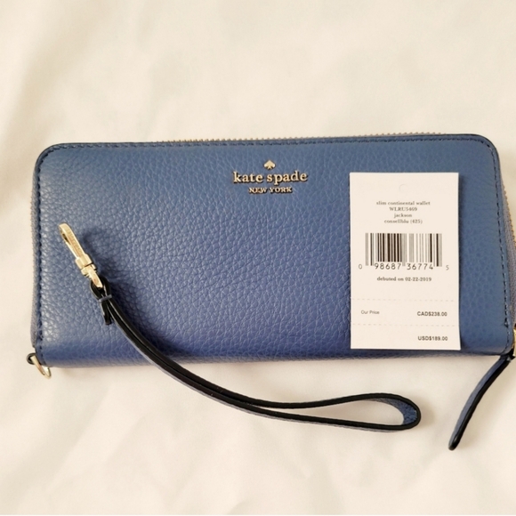 🏷1 DAY SALE🏷🦋Kate Spade Jackson Slim Continental Wallet Wristlet🦋 - Picture 1 of 5